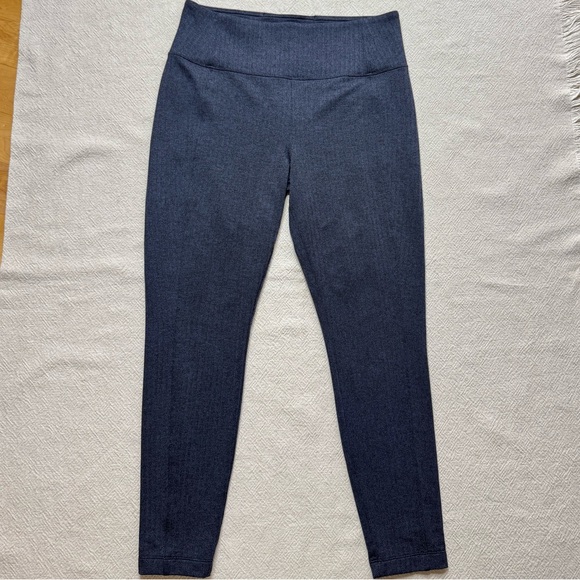 Athleta Delancey Herringbone Blue Tights Leggings L - Picture 3 of 9